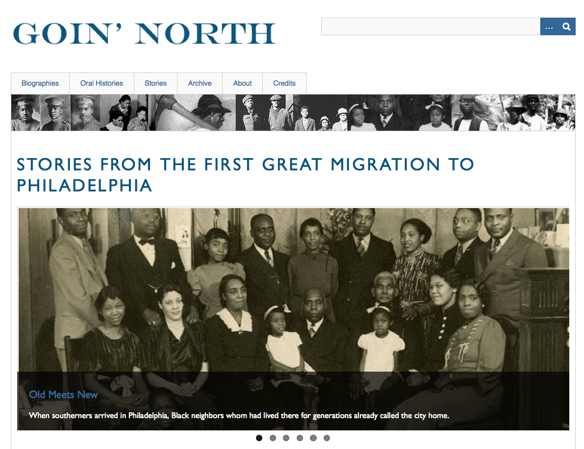 Home page, Goin' North website